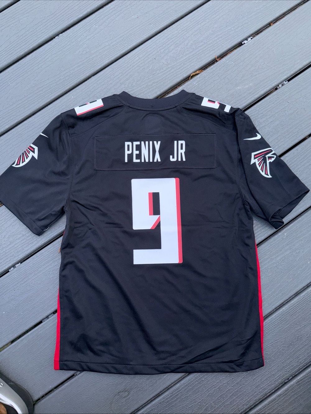 Nike Black & Red Atlanta Falcons "Penix Jr" #9 Jersey